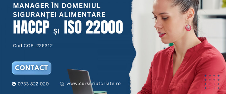 Curs Online Autorizat Manager in Domeniul Sigurantei Alimentare Haccp si Iso 22000